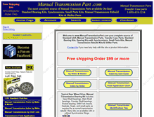 Tablet Screenshot of manualtransmissionpart.com